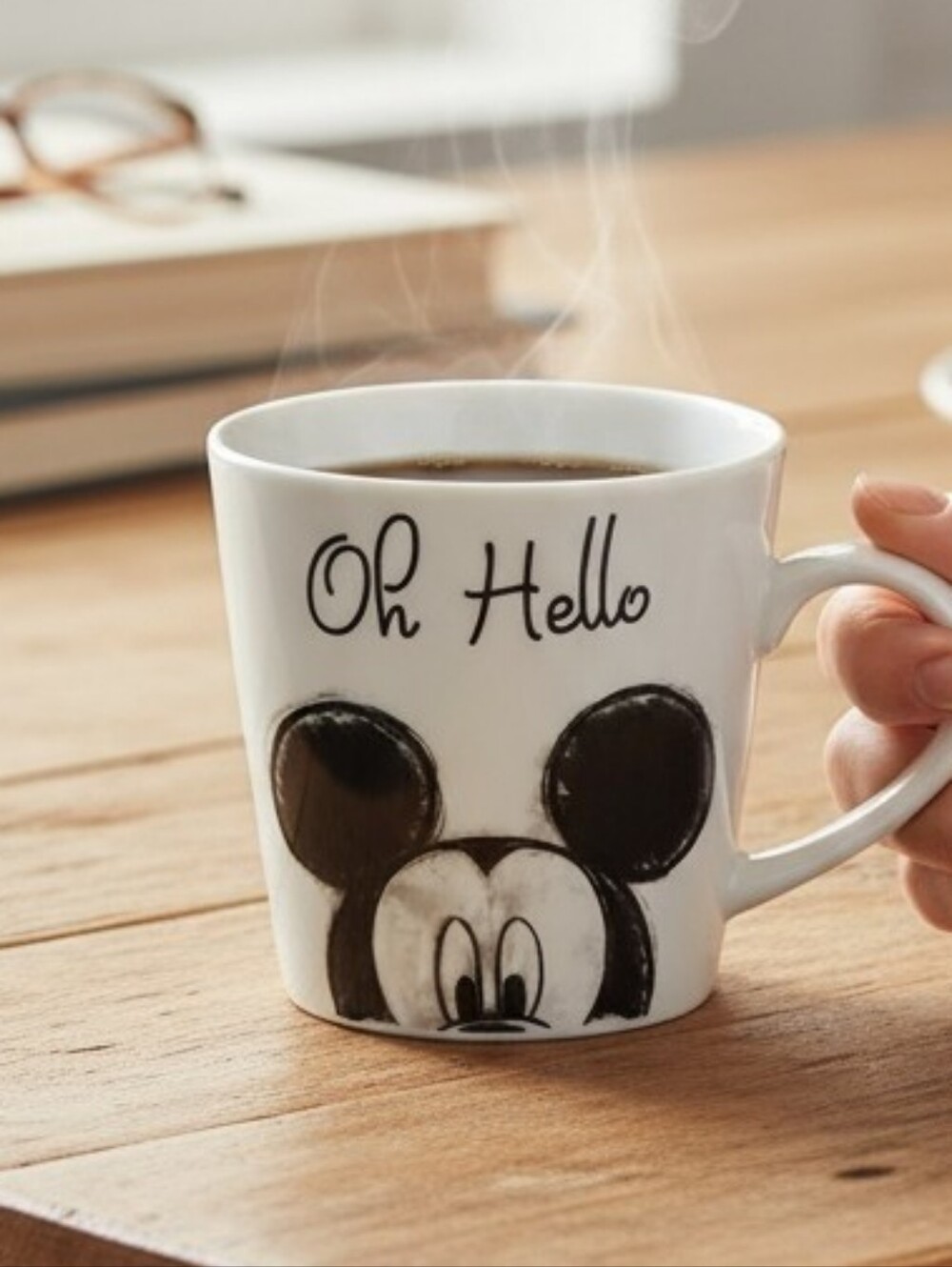 Disney Mickey Mouse "Oh Hello" Coffee Mug | 90 Years of Magic | NWT Collector